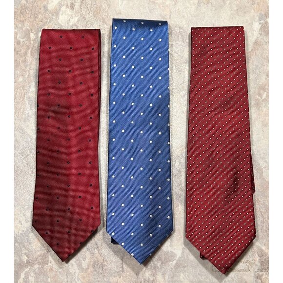 Set of 3 Lands' End Vintage Men's Silk Neckties - PreOwned - Picture 1 of 7